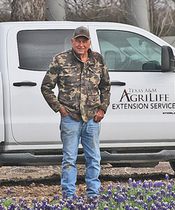 RICHARD VERSTRAETEN admires LADY BIRD BLUEBONNETS in March 2022