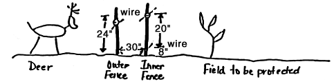 diagram of deer-proof fence